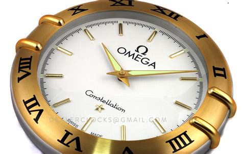 fake omega wall clock|omega constellation wall clock price.